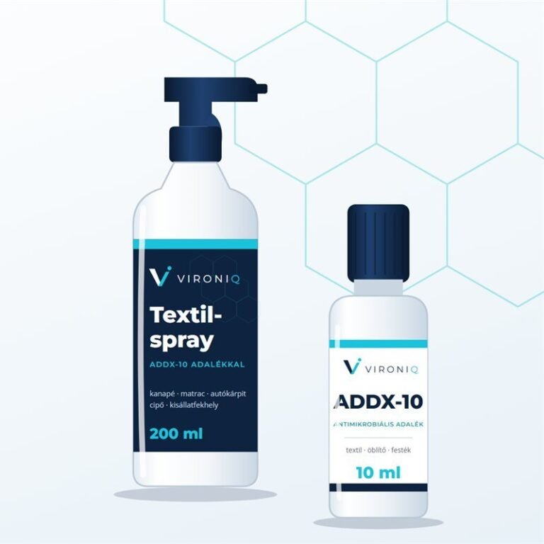 VIRONIQ textilspray és ADDX-10 antimikrobiális adalék